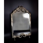 Mirror in silver frame, 19th century.