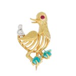 Brooch in the form of a duck, 2nd half of the 20th century.
