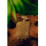 Ball handbag with brooch, 19th/20th century.