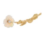 Brooch in the form of a flower, 2nd half of the 20th century.