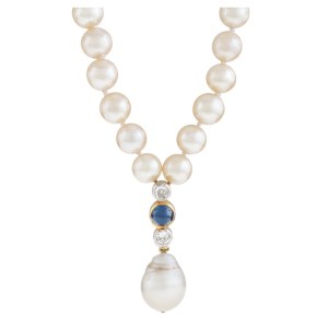 Necklace, mid-20th century.