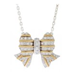 Necklace with bow motif, 2nd half of 20th century.