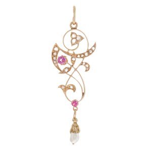 Pendant with floral motif, 19th/20th century, Art Nouveau