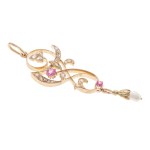 Pendant with floral motif, 19th/20th century, Art Nouveau