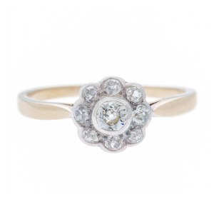 Daisy-shaped ring, Austria, Vienna, 1930s-40s.