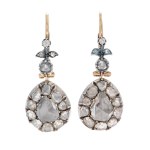 Earrings with floral motif, Austria, Vienna, 19th/20th century.