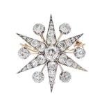 Brooch-pendant in the form of a star, 19th/20th century.