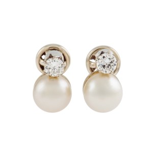 Earrings, mid-20th century.
