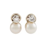 Earrings, mid-20th century.