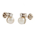 Earrings, mid-20th century.