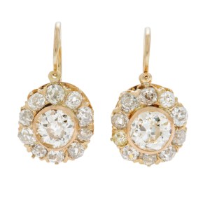 Boucles d'oreilles, Russie, 19e/20e siècle.
