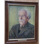ANTONI MICHALAK, OLEJ NA KARTÓNE, PORTRÉT PROFESORA, SIGNOVANÉ ANTONI MICHALAK 1959