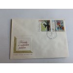 ENVELOPE FLOWERS IN POLISH PAINTING STAMP STAMP