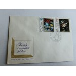 ENVELOPE FLOWERS IN POLISH PAINTING STAMP STAMP
