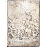 Third Republic (1870-1940). Plaque, Sadi Carnot funeral, by O. Roty 1897, Paris.