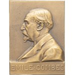 Third Republic (1870-1940). Uniface plaque, Emile Combes, by Prud