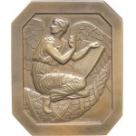 IIIe République (1870-1940). Plaque, archangel or victory, by E. Fraisse 1931, Paris.
