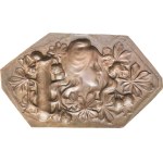 IIIe République (1870-1940). Plate, single-sided proof, bust of young woman, by F. Rasumny ND, Paris.