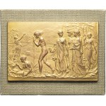 Albert I (1889-1922). Uniface plaque in gilded bronze for the Monaco Scientific Congress held at the Monaco Oceanographic Institute 1920, Paris.