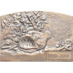 Albert I (1889-1922). Plaque, centenary of the inauguration of the Monaco Oceanographic Institute in 1910, by R. Grégoire 2010.