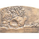 Albert I (1889-1922). Plaque, centenary of the inauguration of the Monaco Oceanographic Institute in 1910, by R. Grégoire 2010.