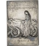 Third Republic (1870-1940). Plaque, Sadi Carnot funeral, by O. Roty 1898, Paris (Godard).
