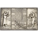 IIIe République (1870-1940). Plaquette, Cinquantenaire de la fondation de la maison Christofle, by O. Roty 1893, Paris.