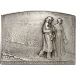 IIIe République (1870-1940). Plaque, Inauguration of the Fresnes-les-Rungis prisons, by Oscar Roty ND (1900), Paris.