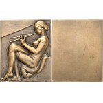 IIIe République (1870-1940). Plaques (pair of), the throne of Venus known as the "Ludovisi throne": the flute player and the woman with a perfume burner, by A. Guzman ND (1933), Paris.