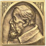 Victor-Emmanuel III (1900-1946). Plaque, hommage à Félix Ziem et Venise, by A. Motti, #30 1911, Paris (Sandoz éditeur).