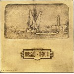 Victor-Emmanuel III (1900-1946). Plaque, hommage à Félix Ziem et Venise, by A. Motti, #30 1911, Paris (Sandoz éditeur).