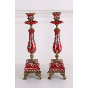 CANDELE PORCELLANEE ROSSE - Accessori in bronzo