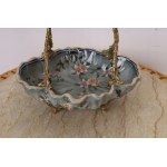 Porcelain and bronze basket