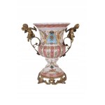 Porcelain vase with bronze