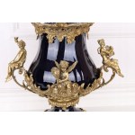 Cobalt Amphora vase clad in bronze