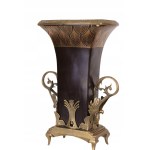 Large porcelain vase with bronze