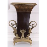 Large porcelain vase with bronze