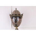 Large egg casket - porcelain with bronze