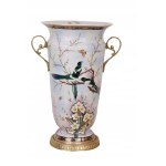 Porcelain vase with bronze