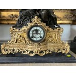 Gilded bronze clock