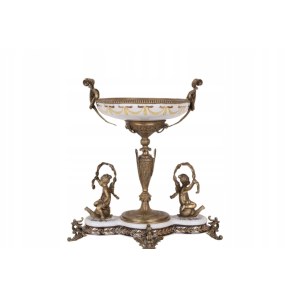 Magnifique PATRON en porcelaine décorée avec du bronze