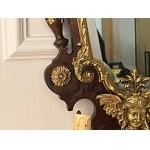 Monumentalny Pałacowy Kinkiet z brązu i drewna