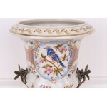 Bronze porcelain vase with birds and dragonflies motif