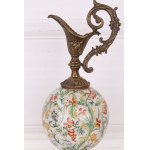 Candlestick holder in English porcelain with bronze