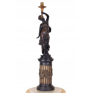 Candle holder with woman motif