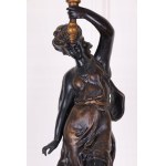 Candle holder with woman motif