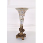 Porcelain vase with bronze