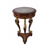 Console with brass hardware