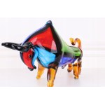 Grand taureau en verre de style Murano