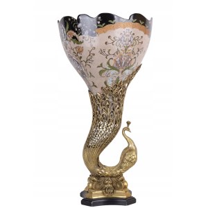 Porcelain and bronze vase